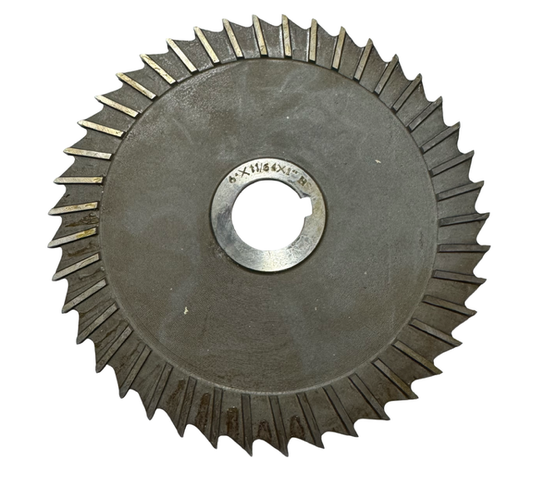 6" x 11/64" x 1" HSS Straight Tooth Side Chip Metal Slitting Saw 42 Teeth