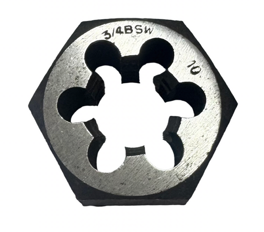 3/4"-10 BSW Carbon Steel Hex Die - Right Hand