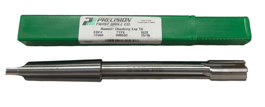 Precision Twist 15/16" HSS Taper Shank Expansion Chucking Reamer 3MT USA Made