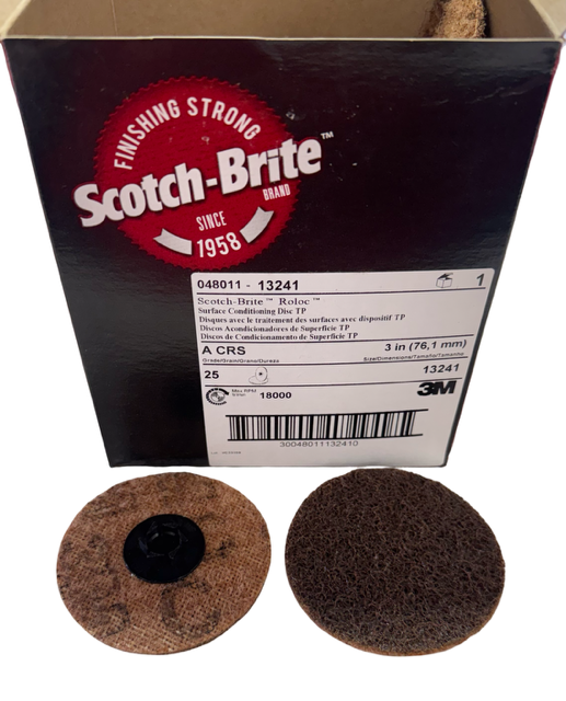 3M Scotch-Brite Surface Conditioning TP Roloc Discs Aluminum Oxide Coarse 25 Pack