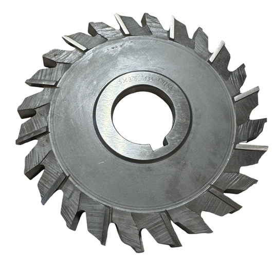 5" x 3/8" x 1-1/4" Cobalt Side Milling Cutter - Staggered Teeth