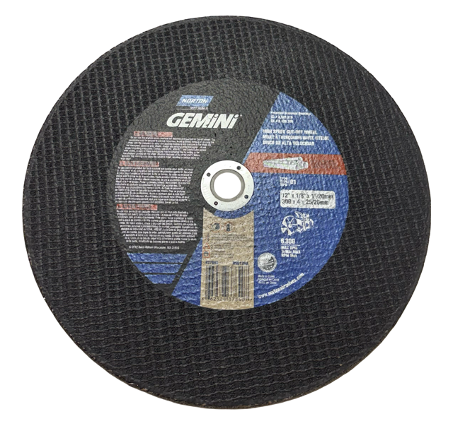 Norton Gemini 12" x 1/8" x 1" High Speed Metal Cut-Off Wheel 37840