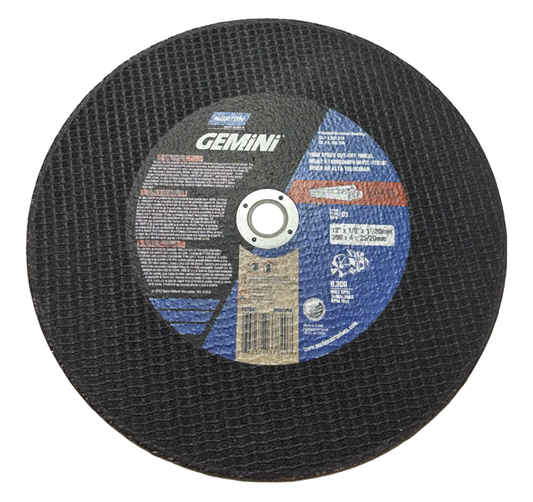 Norton Gemini 12" x 1/8" x 1" High Speed Metal Cut-Off Wheel 37840