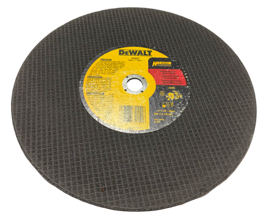 DEWALT 12" x 1/8" x 20mm Abrasive Metal Cutting Wheel A24R