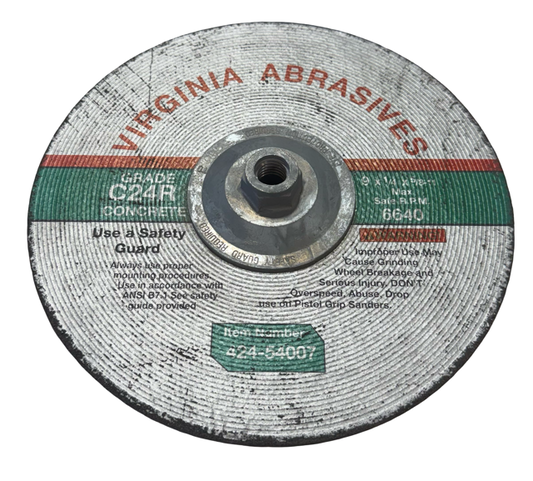 Virginia 9" x 1/4" x 5/8-11 Concrete Grinding Wheel C24R
