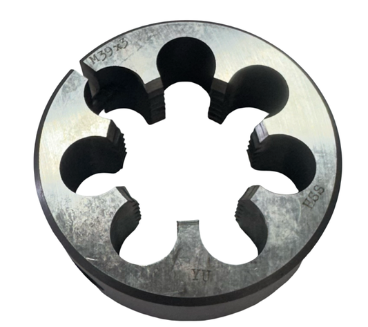 M39 x 3mm HSS Round Adjustable Die, 3" Outside Diameter