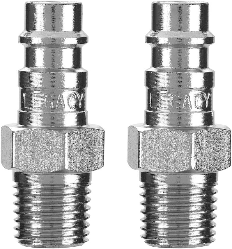 Flexzilla Pro High Flow Plug, 1/4" Body, 1/4" MNPT, 2-Pack
