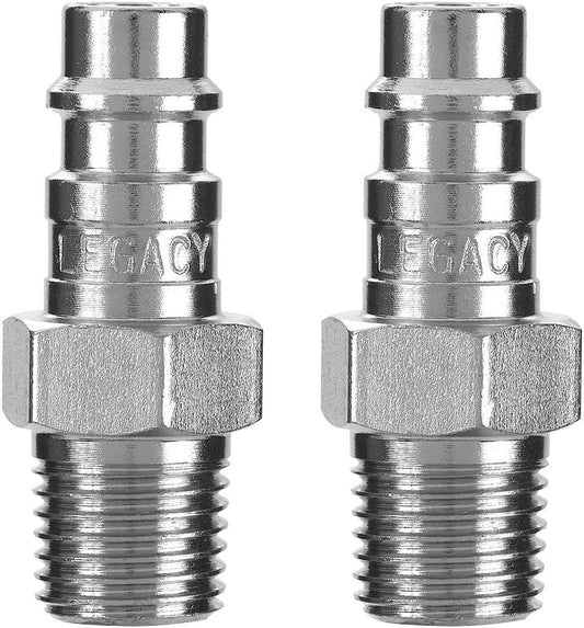 Flexzilla Pro High Flow Plug, 1/4" Body, 1/4" MNPT, 2-Pack