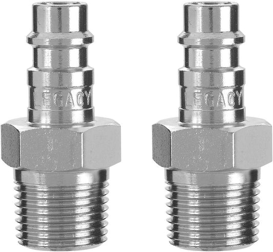 Flexzilla Pro High Flow Plug 1/4" Body, 3/8" MNPT, 2-Pack