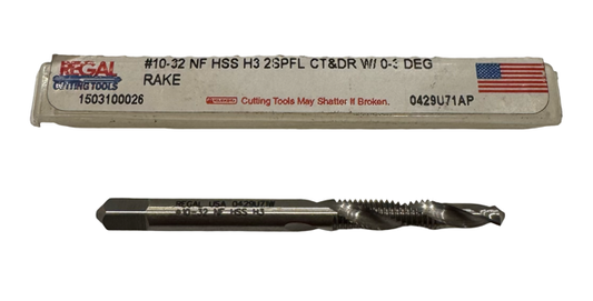 Regal 10-32 NF HSS Drill & Tap H3 2 Flute USA Made