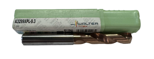 Walter-Titex 9.3mm Solid Carbide Drill 3xD Coolant Thru AlCrN Coated