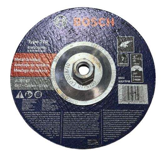 Bosch 7" x 1/4" x 5/8-11 Metal Grinding Wheel A30T-BF