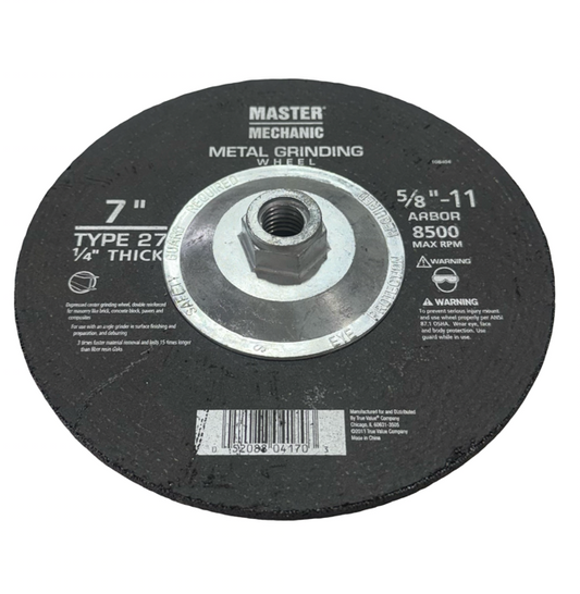 Master Mechanic 7" x 1/4" x 5/8-11 Metal Grinding Wheel 108404