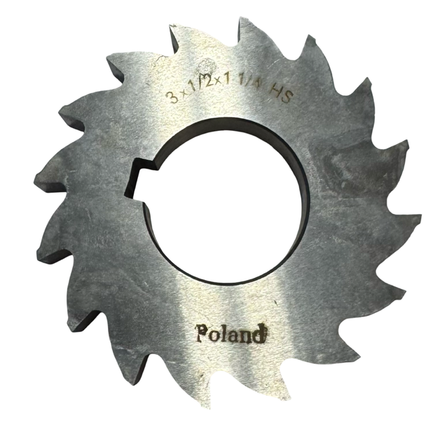 3" x 1/2" x 1-1/4" HSS Milling Cutter - Straight Teeth