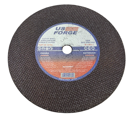US Forge 12" x 1/8" x 1" Masonry Cut-Off Wheel C20R