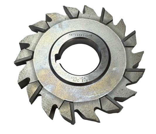 Niagara 4" x 7/16" x 1-1/4" HSS Side Milling Cutter - Staggered Tooth - USA Made