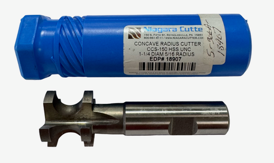 Niagara 1-1/4 HSS UNC Concave Radius Cutter, 5/16" Radius USA Made