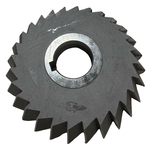 Dolfa 5" x 3/4" x 1-1/4" HSS Single Angle 60° Milling Cutter 28 Teeth