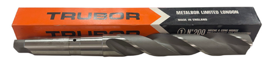 Trubor 1-11/32" HSS Taper Shank Oil Hole Drill 4MT, 13-3/8" OAL, Made in England