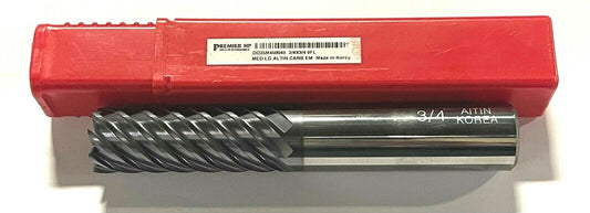 Premier HP 3/4" Carbide End Mill High Performance AlTiN 8FL Medium Length