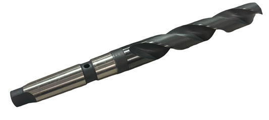 Cleveland Twist 57/64" HSS Taper Shank Oil Hole Drill 2MT, 10-7/8" Overall USA Made