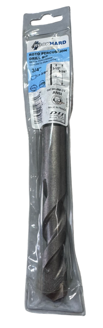 RockHard 3/4" Roto Precussion Carbide Tip Drill Bit Straight Shank