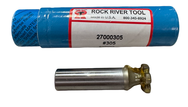 Rock River 5/8" Carbide Tipped Keyseat Cutter 1/2" Shank 6 Teeth USA Made