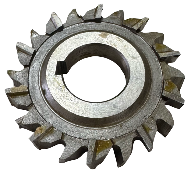 2-3/4" HSS Woodruff Key Seat Milling Cutter, 7/16" Width, 1" Hole, Staggered Tooth