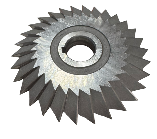 Dolfa 6" x 1-1/2" x 1-1/4" HSS 45° Double Angle Milling Cutter