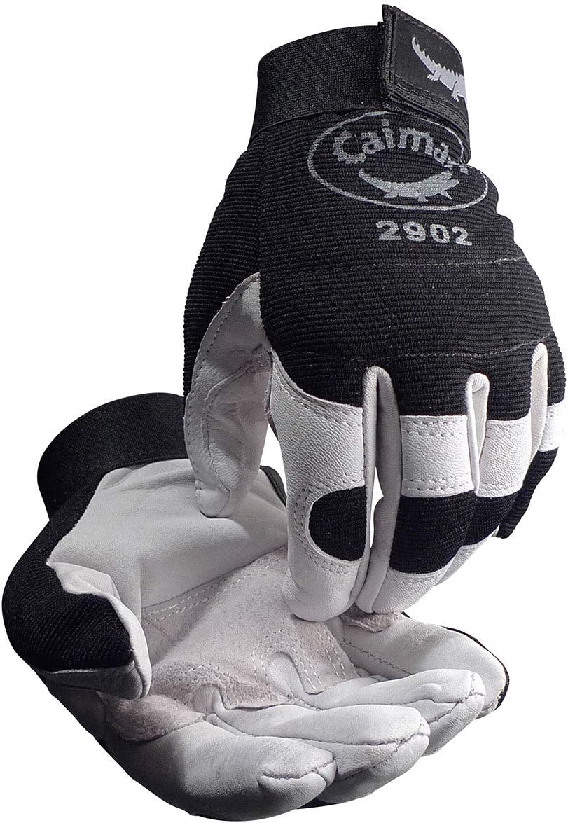 Caiman Mechanics Gloves Goat Grain Leather Work Gloves Size Medium