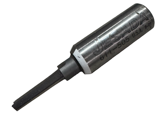 Jesada 5mm Solid Carbide Double Flute Straight Router Bit, 1/4" Shank, USA Made