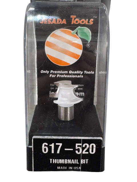 Jesada 1-1/16" Carbide Tipped Thumbail Router Bit, 1/2" Shank USA Made