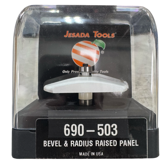 Jesada 3-1/8" Carbide Tipped Bevel & Radius Raised Panel Router Bit 1/2" Shank USA Made