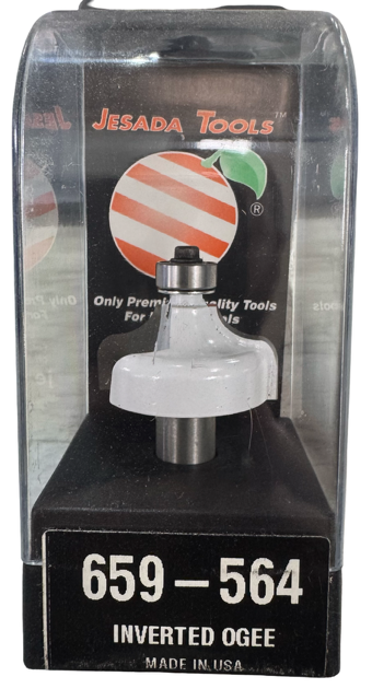 Jesada 1-1/2" Carbide Tipped Inverted Ogee Router Bit 1/2" Shank, 1/4" Radius USA Made