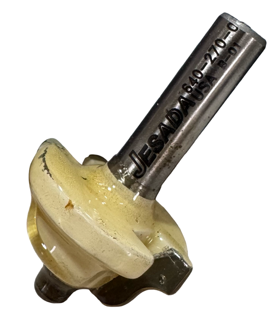 Jesada 25.4mm Carbide Tipped Roman Ogee Router Bit 8mm Shank, 4mm Radius USA Made