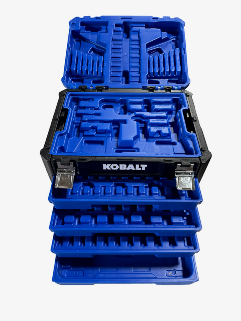 Kobalt Chest Blue Mold Hard Case holds 286 Pieces SAE & Metric (Tools not Included)
