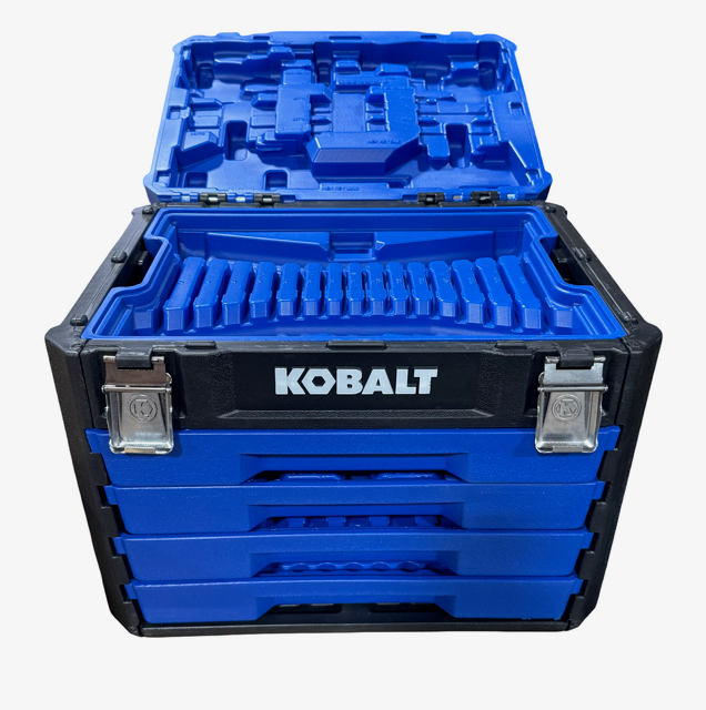 Kobalt Chest Blue Mold Hard Case 4 Drawer Holds 305 Pieces (Tools not Included)