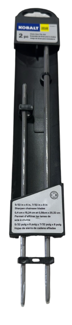 Kobalt 2-Piece Chain Saw File Set 5/32" x 6", 7/32" x 8" Double Cut, Second Cut