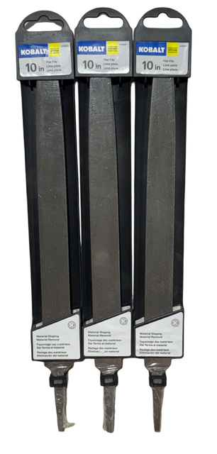 Kobalt 10" Flat File Double Cut 3 Pack K10F