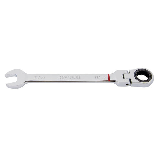 Kobalt 11/16" Flex Head Ratcheting Combination Wrench 12 Point 90-Tooth