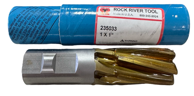 Rock River 1" Carbide Tipped End Mill 6 Flute 1" Shank, 15° RH Spiral USA Made