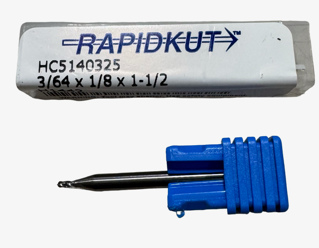Rapidkut 3/64" Carbide 90° Drill Mill 4 Flute USA Made