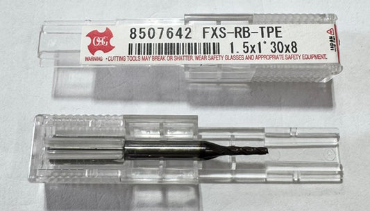 OSG 1.5mm Carbide 1° Tapered End Mill 4 Flute TiAlN Coated