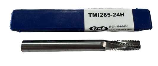 SCT 3/8"-24 Solid Carbide Thread Mill Helical 4 Flute Long Reach