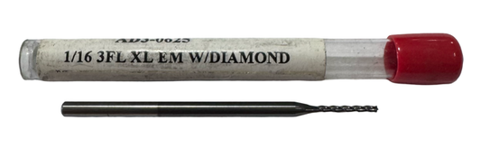Richards 1/16" Solid Carbide Drill Extra Long 3 Flute Diamond Coated USA Made