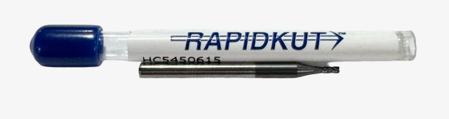 RapidKut .055" Carbide End Mill 4FL Diamond Coating .005" Radius USA Made