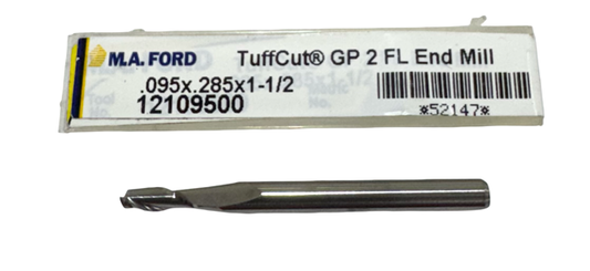 M.A. Ford .095" Carbide Minature End Mill 2 Flute USA Made