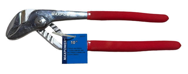 MaxPower 10" Tongue & Groove Joint Pliers Comfort Grip 00517