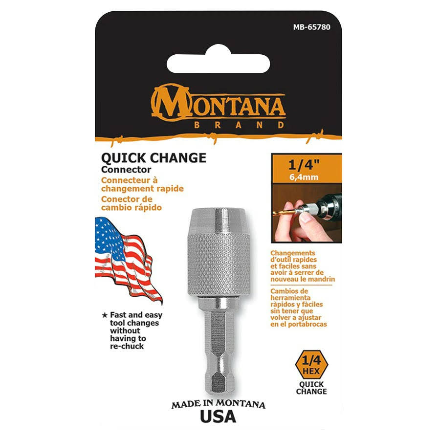 Montana 1/4" Knurled Quick Change Connector USA Made