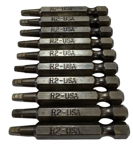 Montana #2 Robertson Impact Ready R2 Screw Driver Bits 10 Pack USA